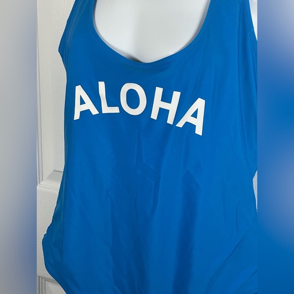 Old Navy Aloha Blue One-Piece Swimsuit - Picture 4 of 6